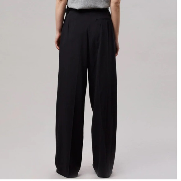 NWT The Frankie Shop TANSY PLEATED TROUSERS - BLACK - Picture 4 of 15